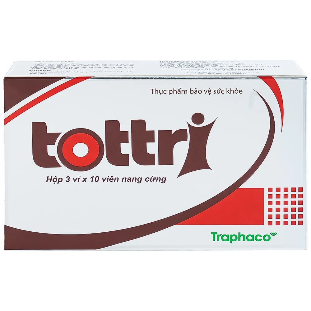 Hình ảnh Viên uống Tottri Traphaco hỗ trợ làm co các búi trĩ (3 vỉ x 10 viên)