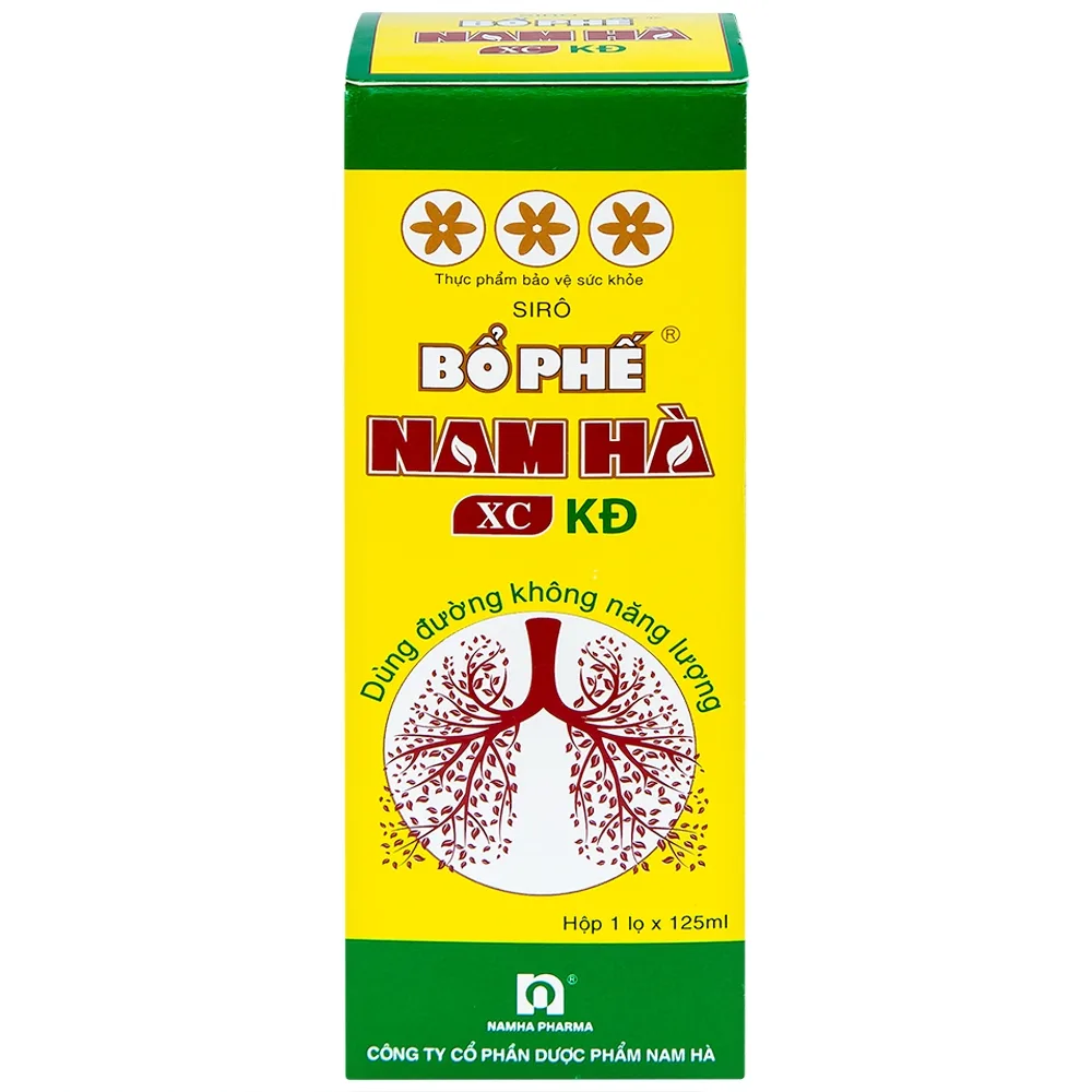 Hình ảnh Siro Bổ Phế Nam Hà XC KĐ giúp giảm ho, giảm đờm (125ml)