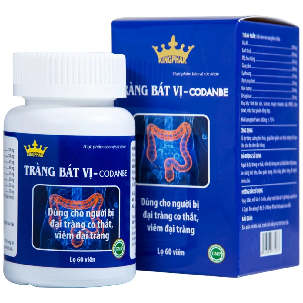 Hình ảnh Viên uống Tràng Bát Vị-Codanbe Kingphar dùng cho người bị đại tràng co thắt, viêm đại tràng (60 viên)