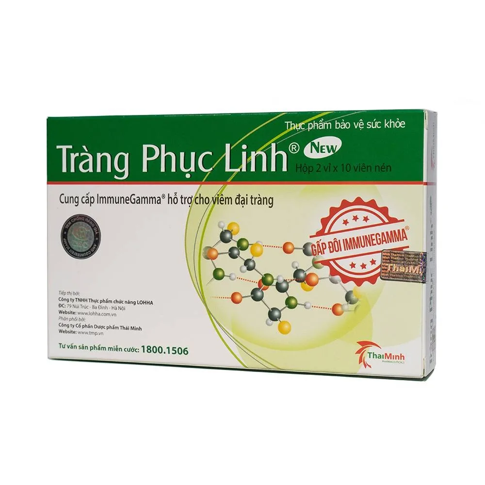 Hình ảnh Viên uống Tràng Phục Linh Thái Minh hỗ trợ cho viêm đại tràng (2 vỉ x 10 viên)