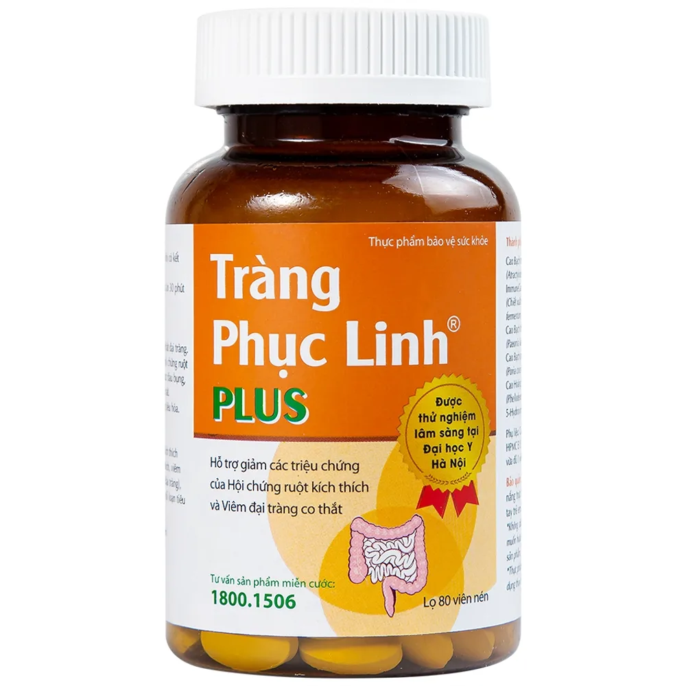 Hình ảnh Viên uống Tràng Phục Linh Plus Thái Minh hỗ trợ giảm các triệu chứng của hội chứng ruột kích thích (80 viên)