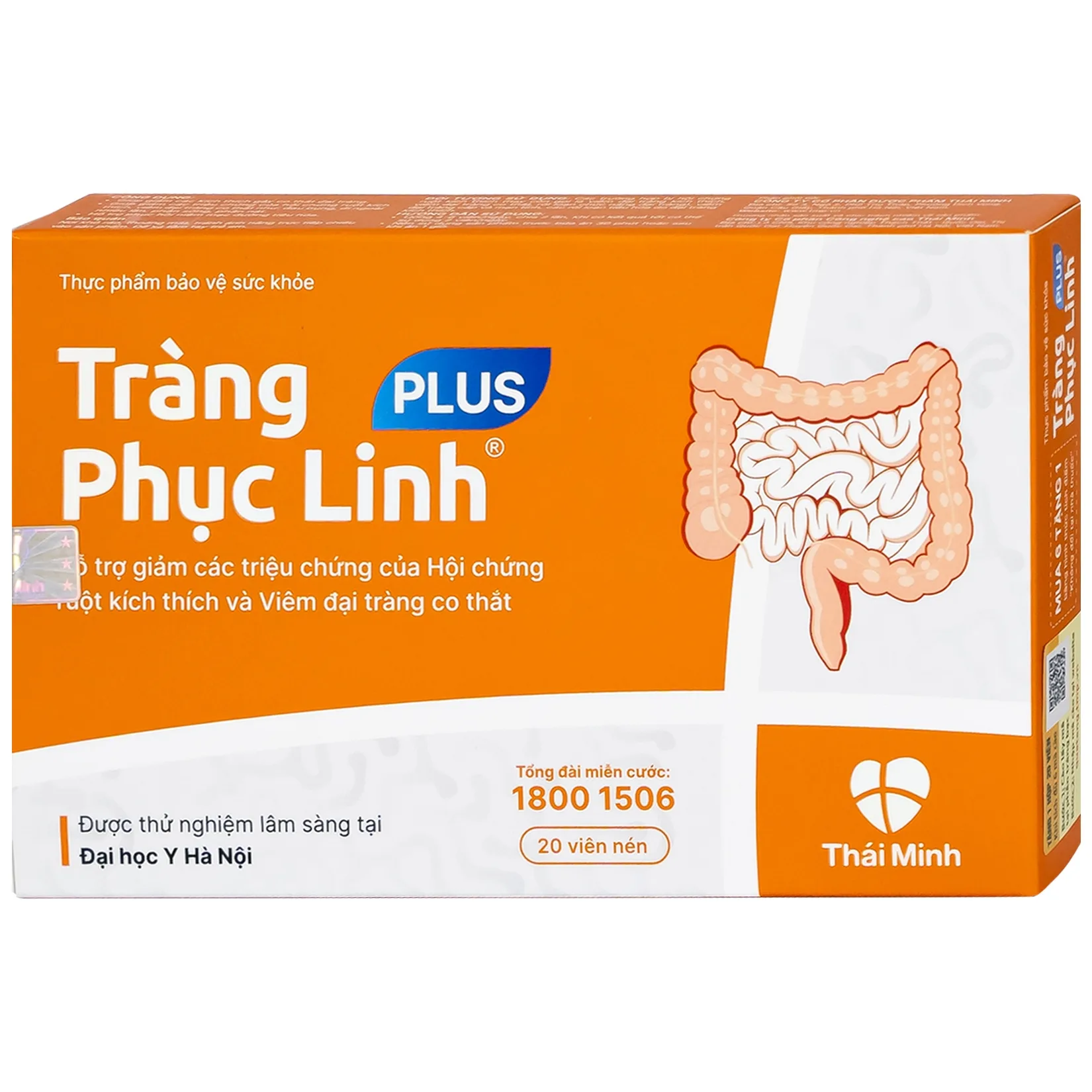 Hình ảnh Viên uống Tràng Phục Linh Plus Thái Minh hỗ trợ giảm các triệu chứng của hội chứng ruột (2 vỉ x 10 viên)