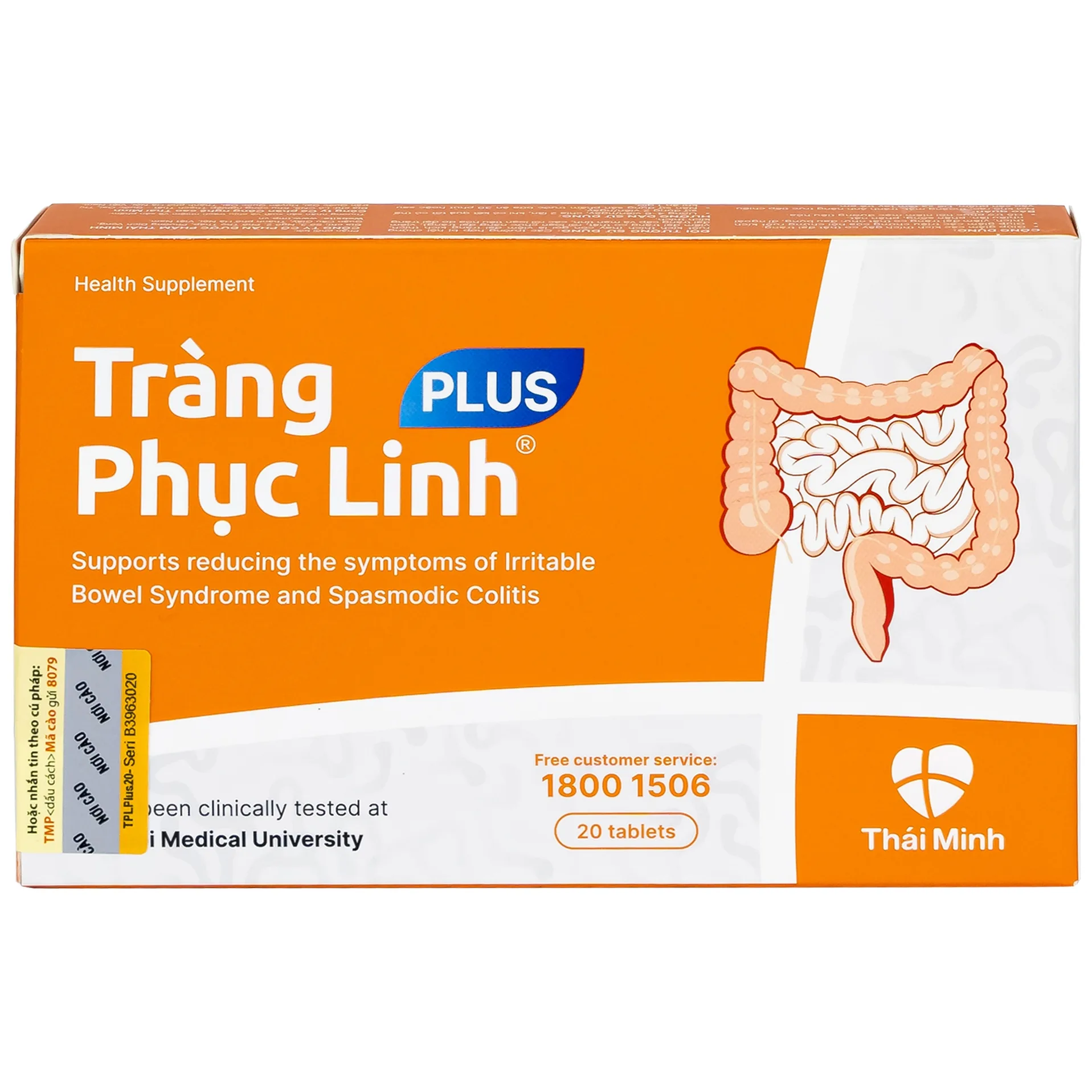 Hình ảnh Viên uống Tràng Phục Linh Plus Thái Minh hỗ trợ giảm các triệu chứng của hội chứng ruột (2 vỉ x 10 viên)