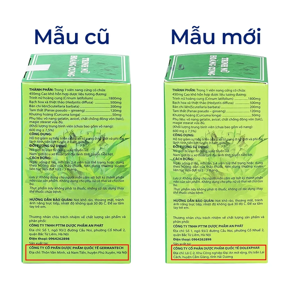 Hình ảnh Viên uống Trinh Nữ Hoàng Cung Dolexphar hỗ trợ giảm sự tiến triển của u xơ tử cung (60 viên)