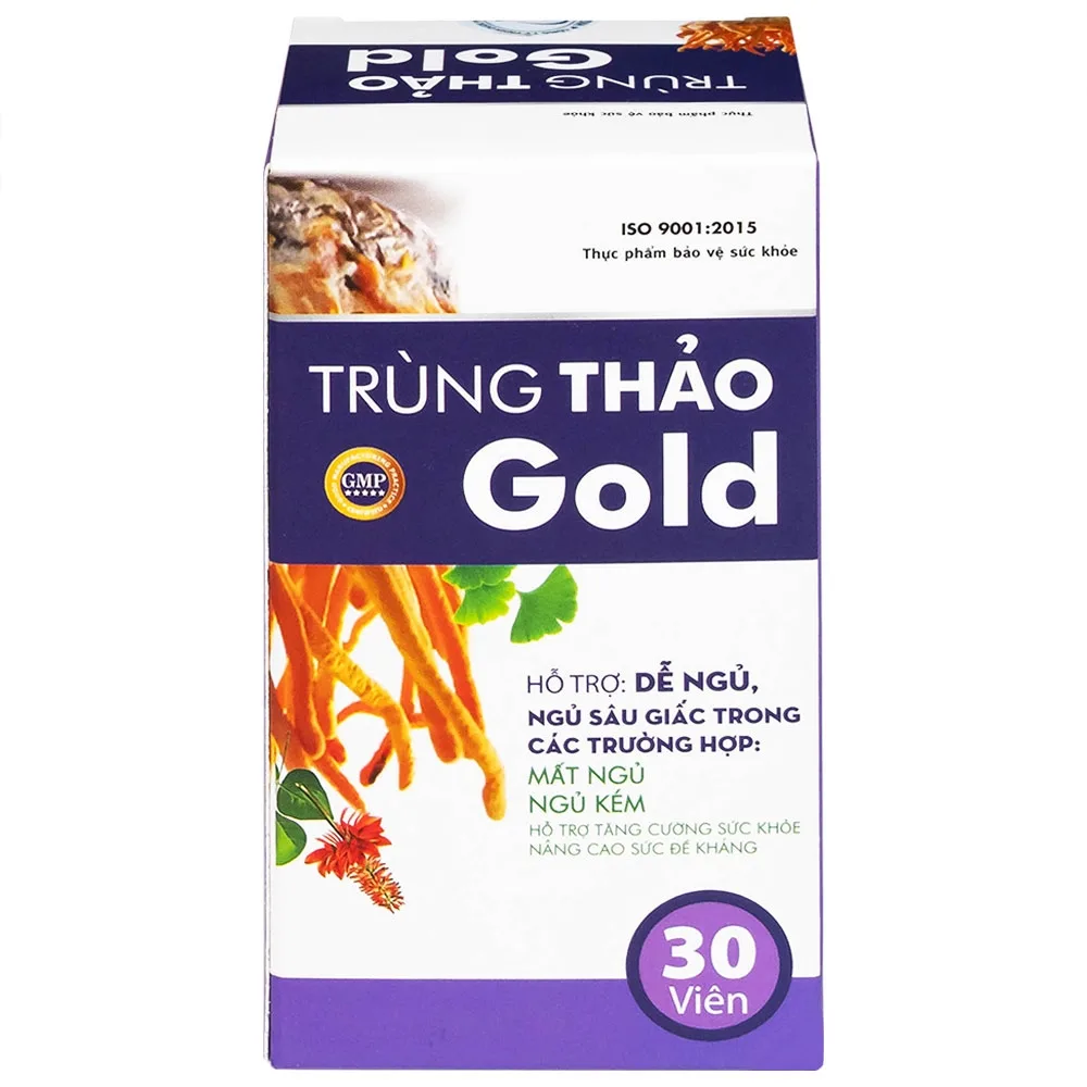 Hình ảnh Viên uống Trùng Thảo Gold Thành Công hỗ trợ dễ ngủ, ngủ sâu giấc (30 viên)