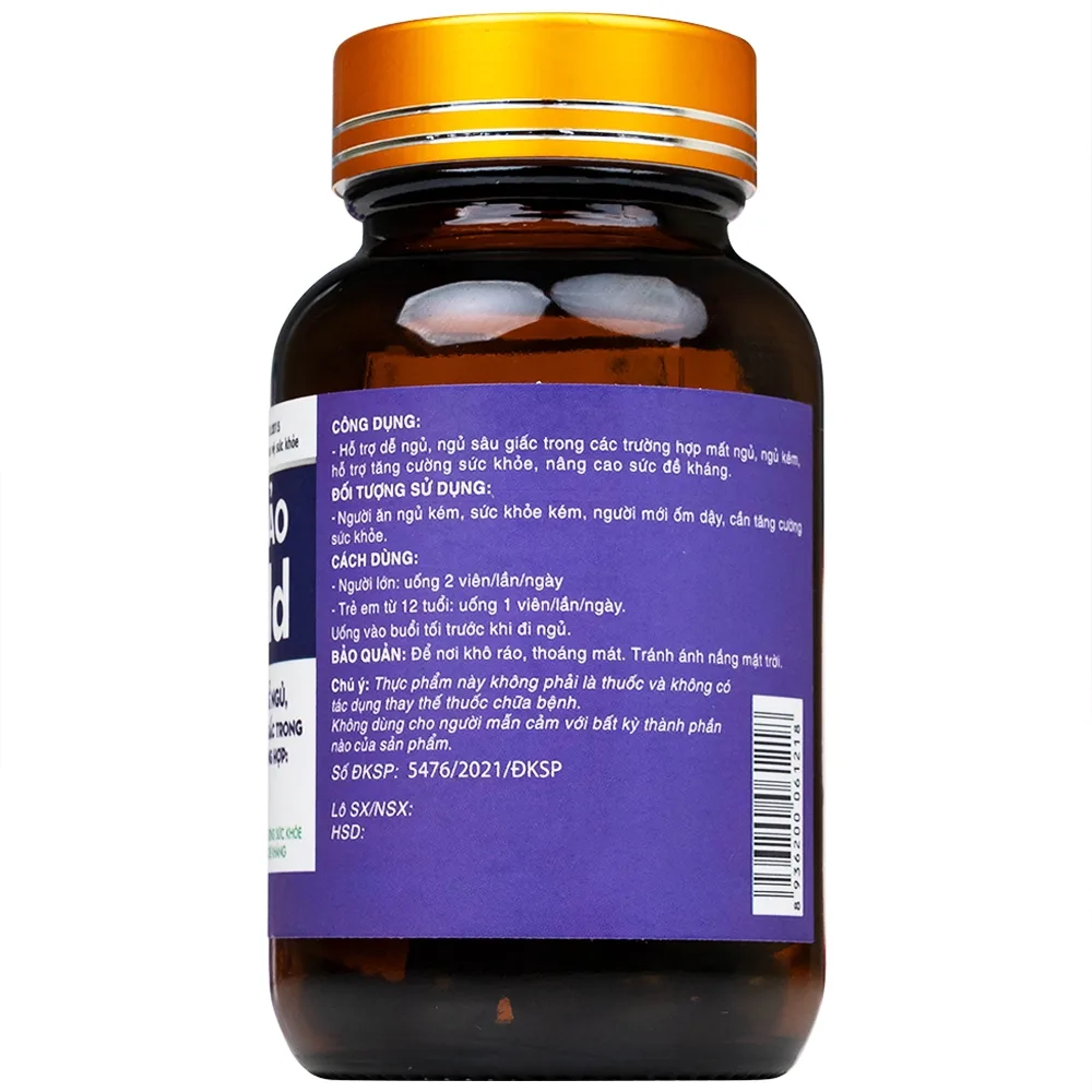 Hình ảnh Viên uống Trùng Thảo Gold Thành Công hỗ trợ dễ ngủ, ngủ sâu giấc (30 viên)