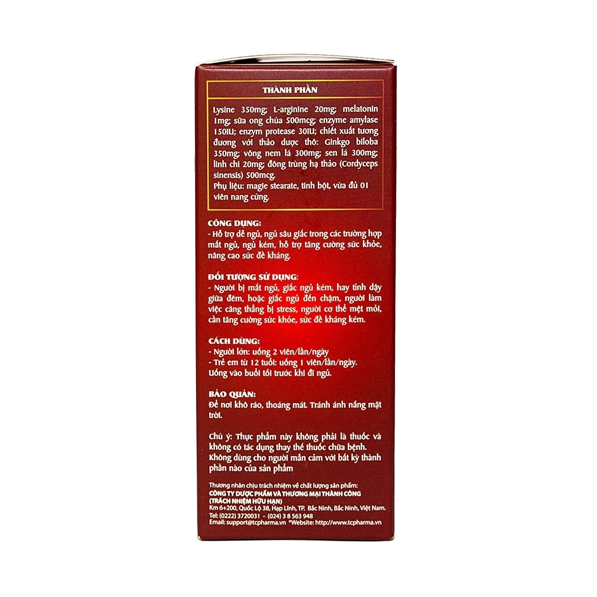 Hình ảnh Viên uống Trùng Thảo Ngủ Tốt Newstar Thành Công hỗ trợ dễ ngủ, ngủ sâu giấc (30 viên)