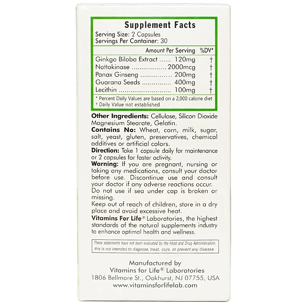Hình ảnh Viên uống Ultra Memore Plus Vitamins For Life hỗ trợ tăng cường hoạt động tuần hoàn não (60 viên)