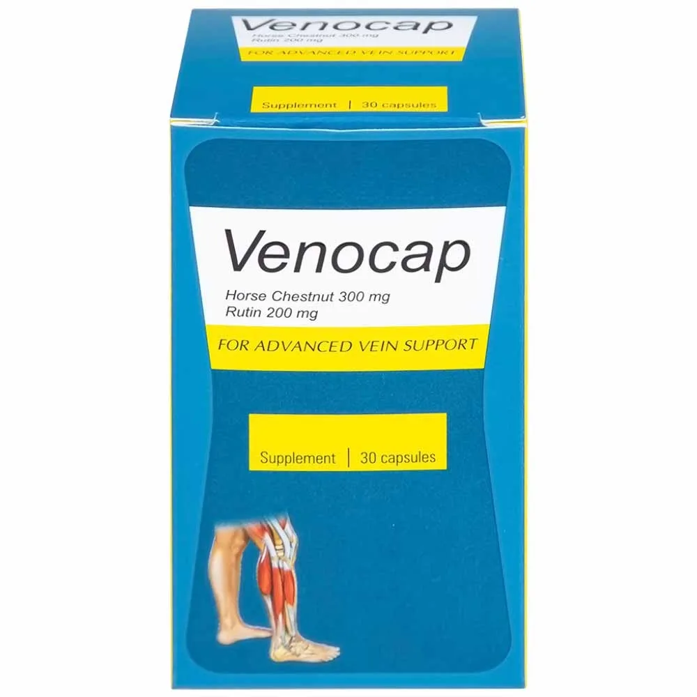 Hình ảnh Viên uống Venocap Global Pharm giúp cải thiện các triệu chứng suy giãn tính mạch (30 viên)