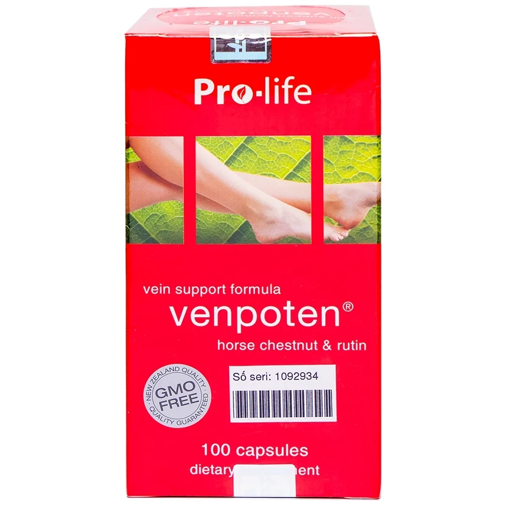 Hình ảnh Viên uống Venpoten Pro-life hỗ trợ làm tăng trương lực tĩnh mạch (100 viên)