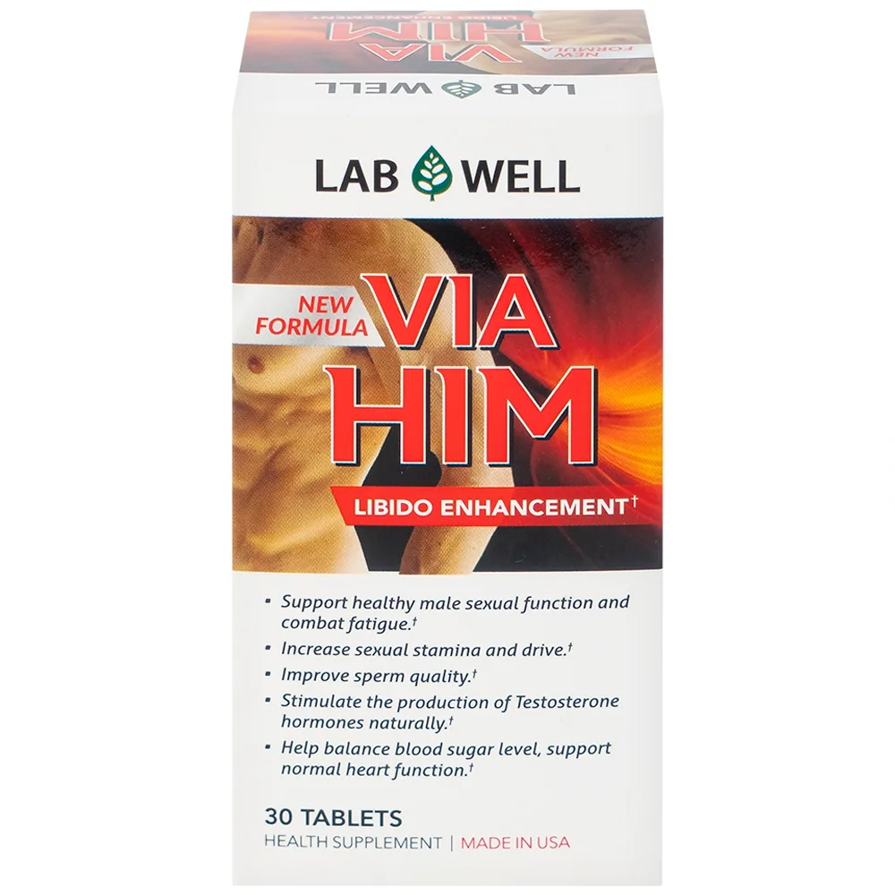 Hình ảnh Viên uống Via Him Lab Well bồi bổ sức khỏe, tăng cường sinh lực và khả năng sinh lý ở nam giới (30 viên)