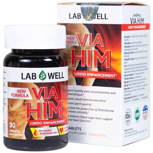 Hình ảnh Viên uống Via Him Lab Well bồi bổ sức khỏe, tăng cường sinh lực và khả năng sinh lý ở nam giới (30 viên)