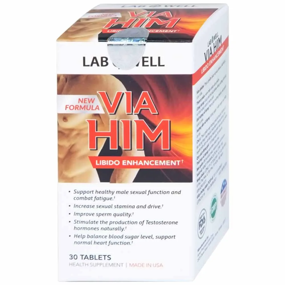 Hình ảnh Viên uống Via Him Lab Well bồi bổ sức khỏe, tăng cường sinh lực và khả năng sinh lý ở nam giới (30 viên)
