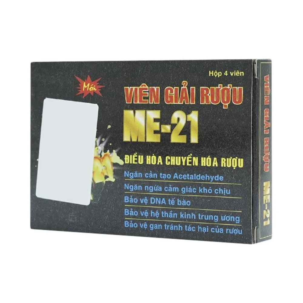 Hình ảnh Viên giải rượu ME-21 Á Châu điều hóa chuyển hóa rượu (1 vỉ x 4 viên)
