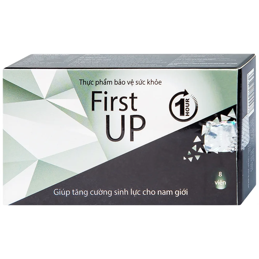 Hình ảnh Viên ngậm First Up 1 Hour hỗ trợ tăng cường sinh lực cho nam giới (2 vỉ x 4 viên)