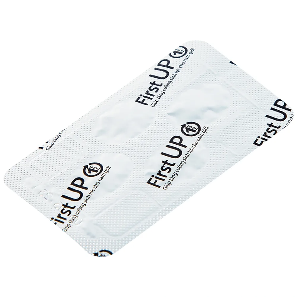 Hình ảnh Viên ngậm First Up 1 Hour hỗ trợ tăng cường sinh lực cho nam giới (2 vỉ x 4 viên)
