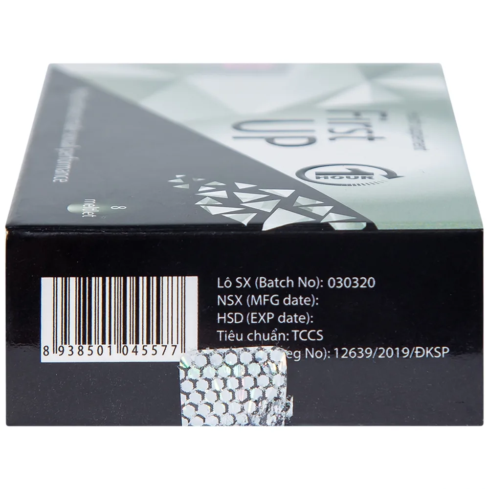Hình ảnh Viên ngậm First Up 1 Hour hỗ trợ tăng cường sinh lực cho nam giới (2 vỉ x 4 viên)
