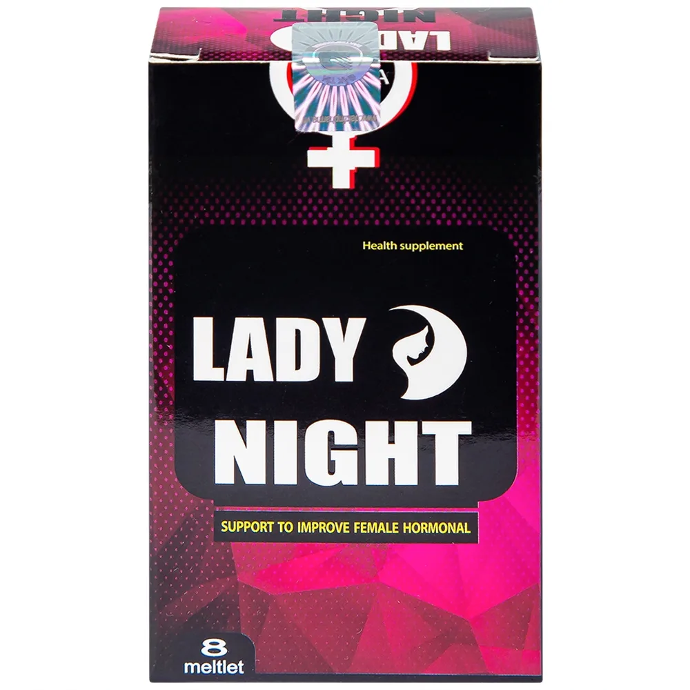 Hình ảnh Viên ngậm Lady Night Đắk Tín hỗ trợ tăng cường nội tiết tố nữ (2 vỉ x 4 viên)