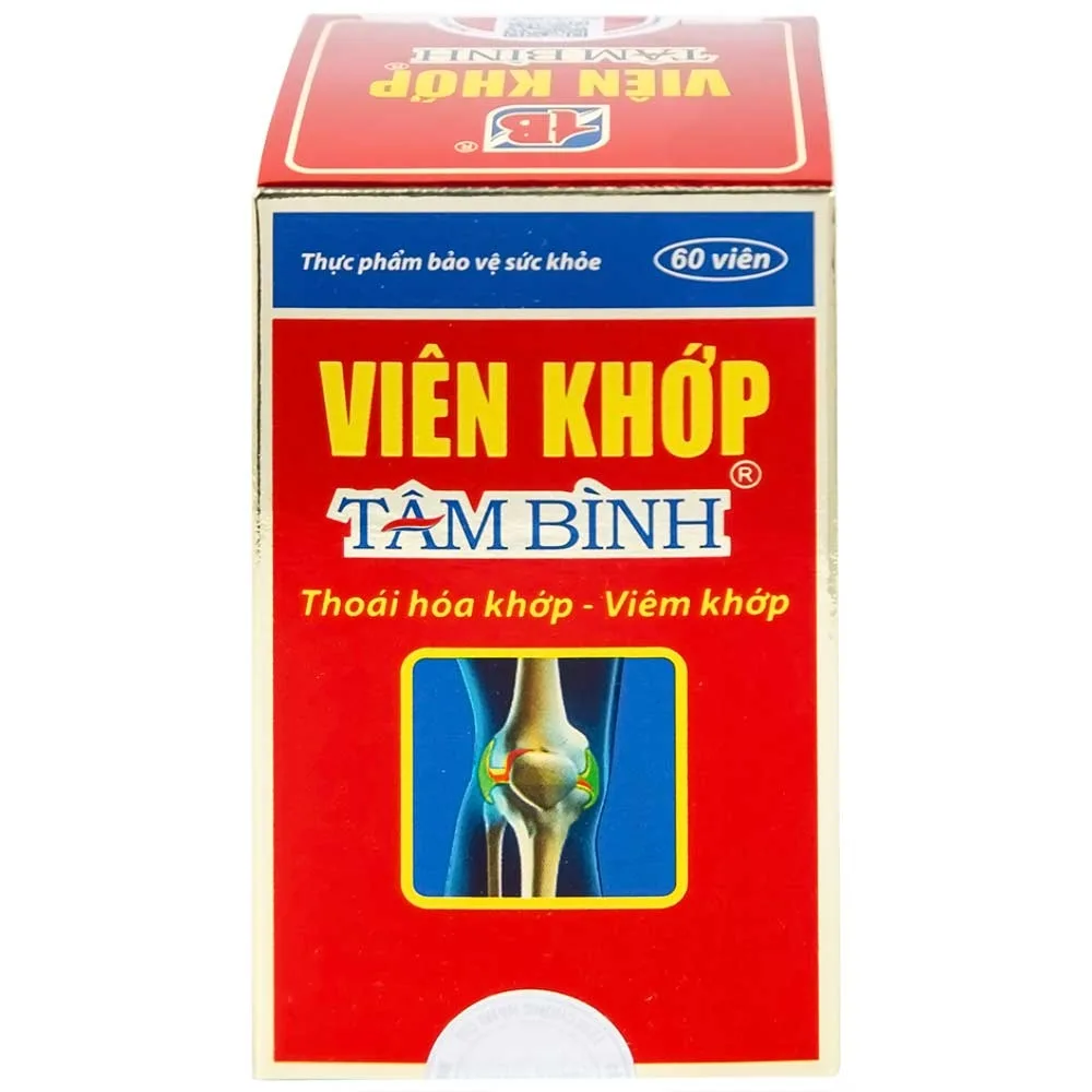 Hình ảnh Viên khớp Tâm Bình hỗ trợ giảm các triệu chứng của thoái hóa khớp, viêm khớp (60 viên)