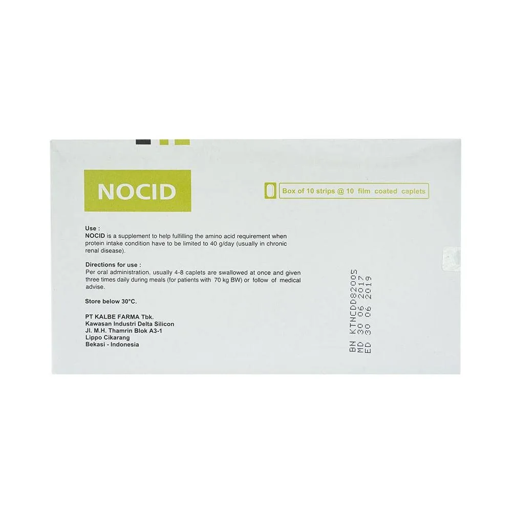 Hình ảnh Viên uống Nocid Kalbe bổ sung acid amin cho cơ thể (10 vỉ x 10 viên)
