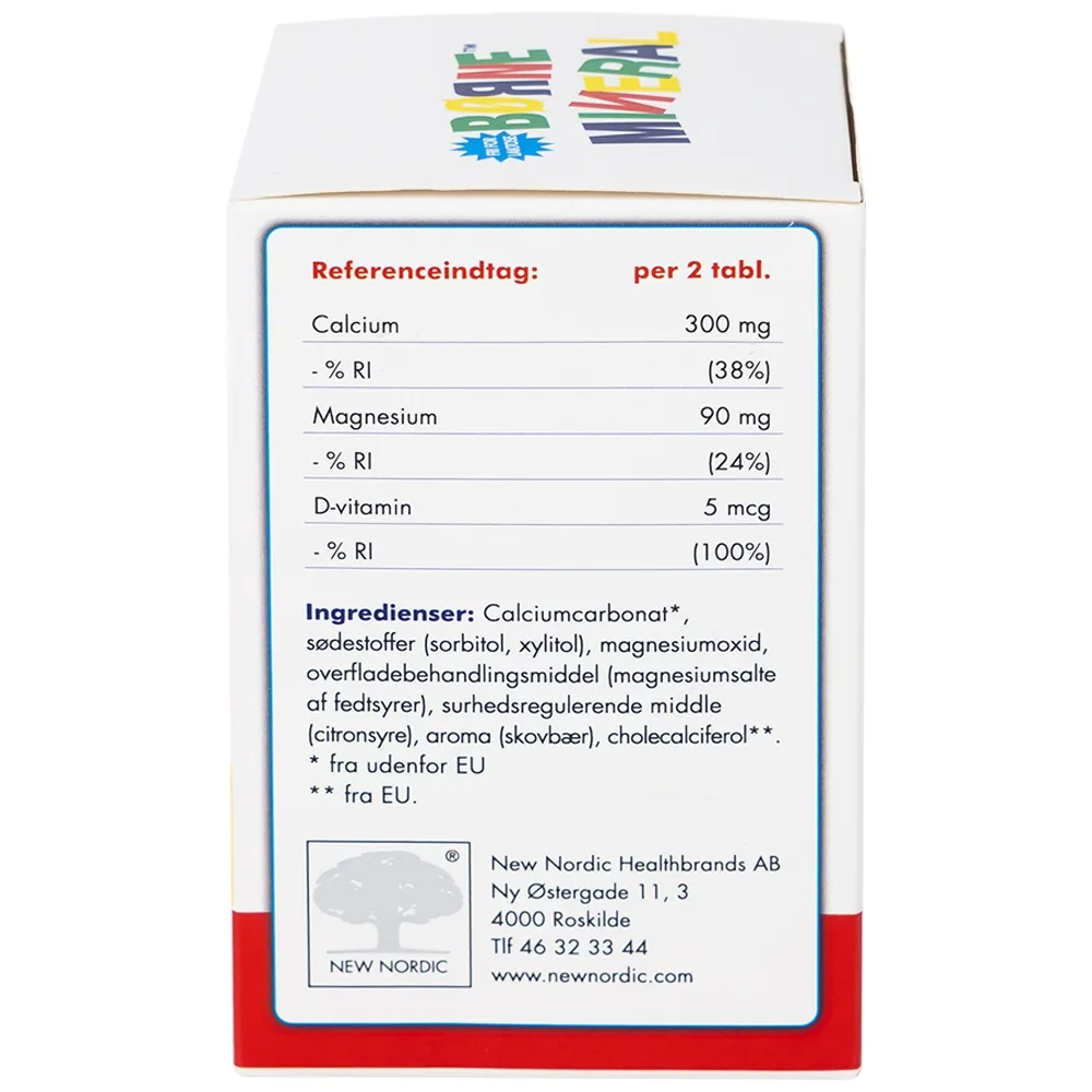 Hình ảnh Viên nhai Borne Mineral New Nordic hỗ trợ phát triển xương, giúp tăng chiều cao, tăng đề kháng (120 viên)