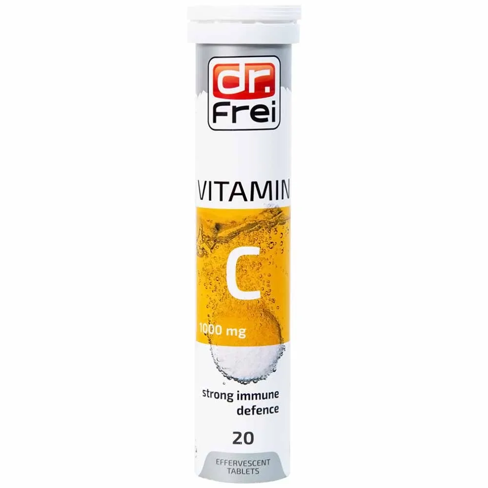 Hình ảnh Viên sủi Vitamin C 1000mg Dr. Frei tăng cường sức đề kháng cho cơ thể, hỗ trợ chống oxy hóa (20 viên)