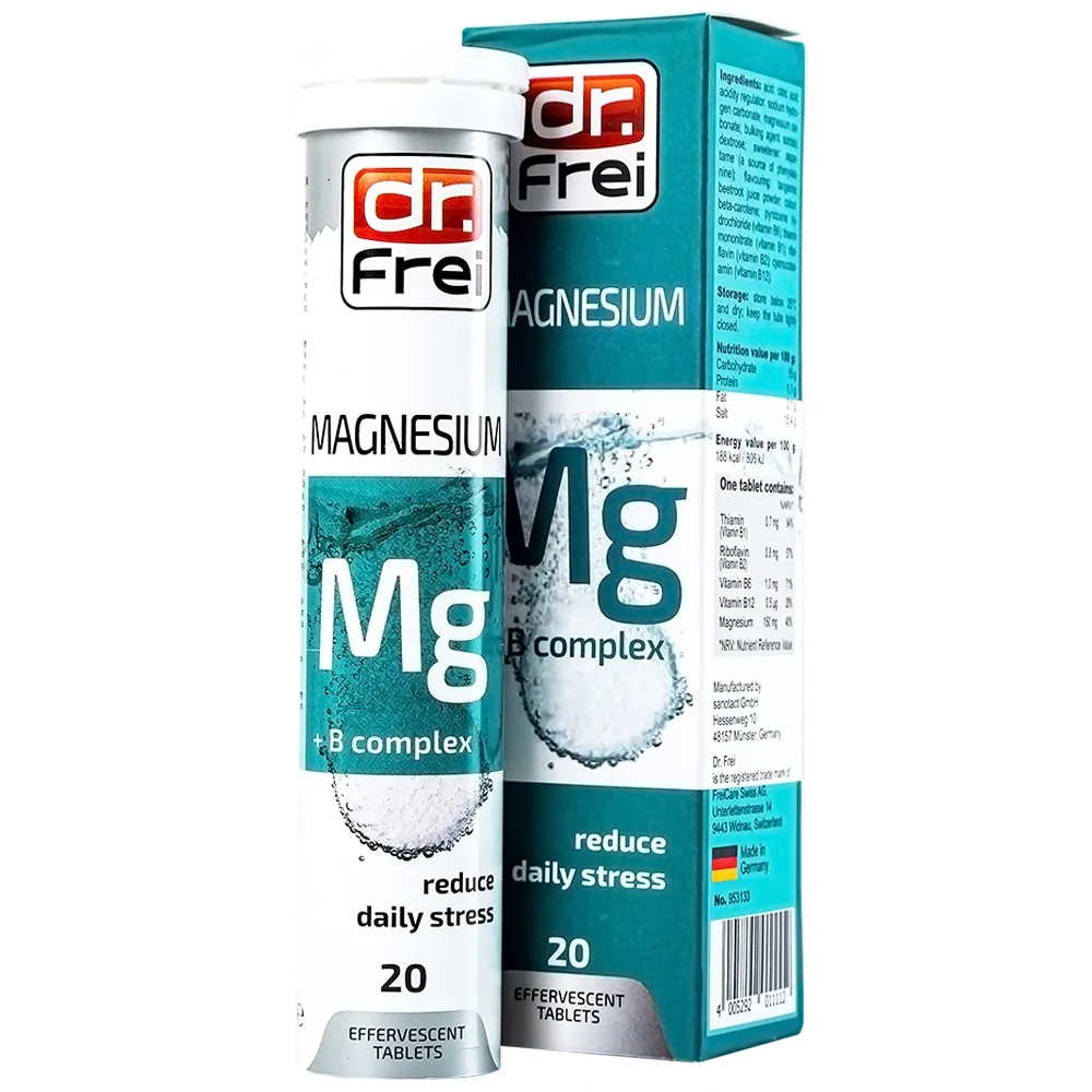 Hình ảnh Viên sủi Magnesium + B Complex Dr. Frei hỗ trợ giảm căng thẳng (20 viên)