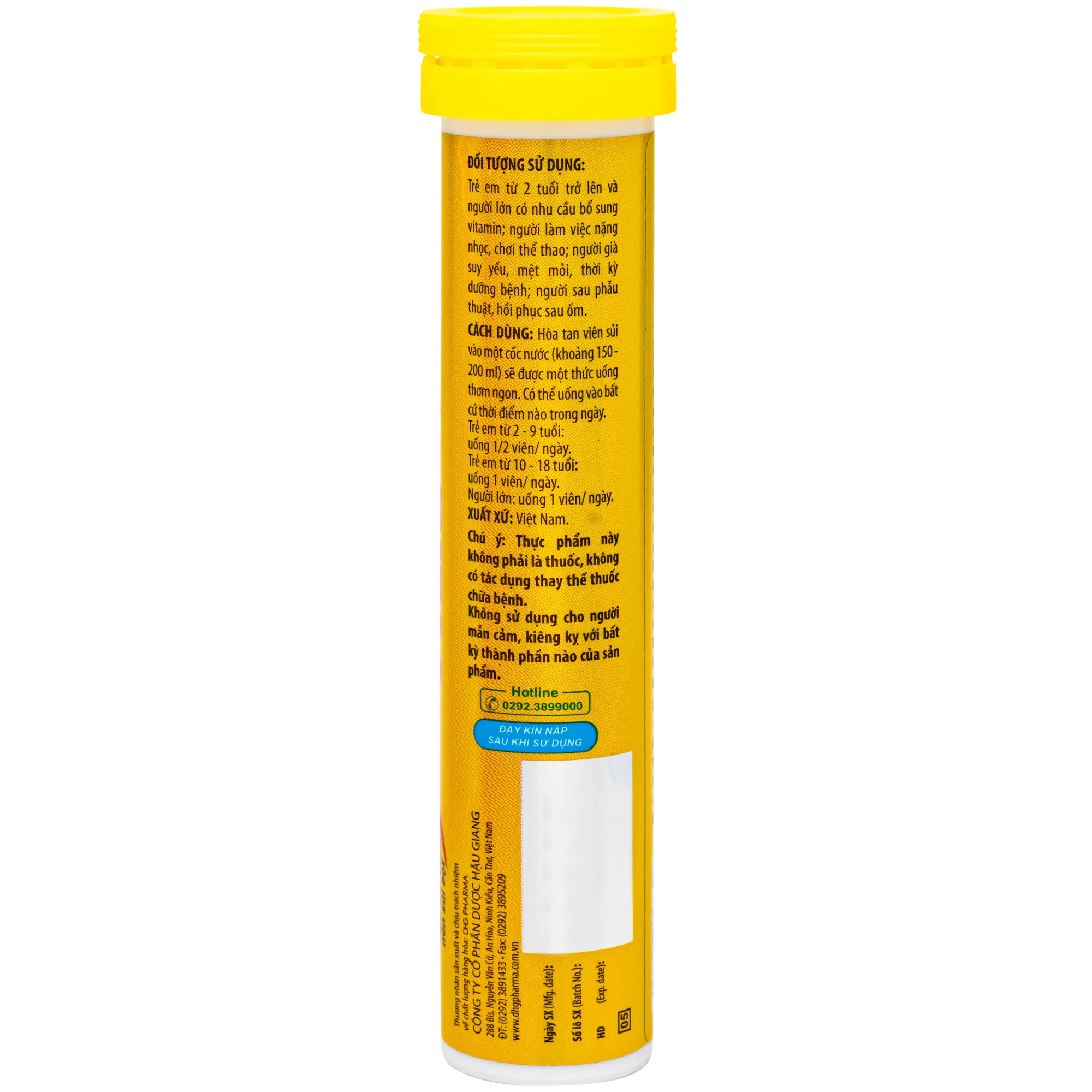 Hình ảnh Viên sủi giúp nâng cao sức đề kháng Bocalex Multi Tropical Flavor DHG Pharma (20 viên)