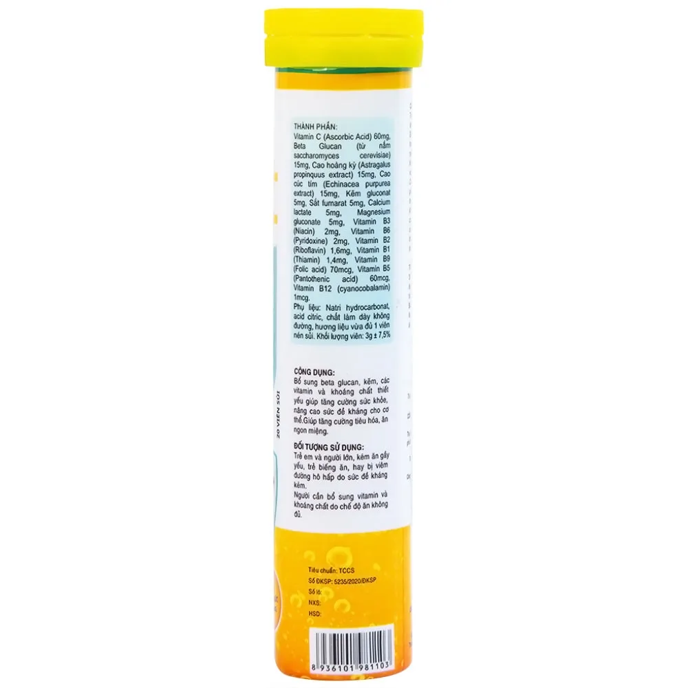 Hình ảnh Viên sủi không đường Immune++ Tất Thành tăng cường sức khỏe, nâng cao sức đề kháng cho cơ thể (20 viên)