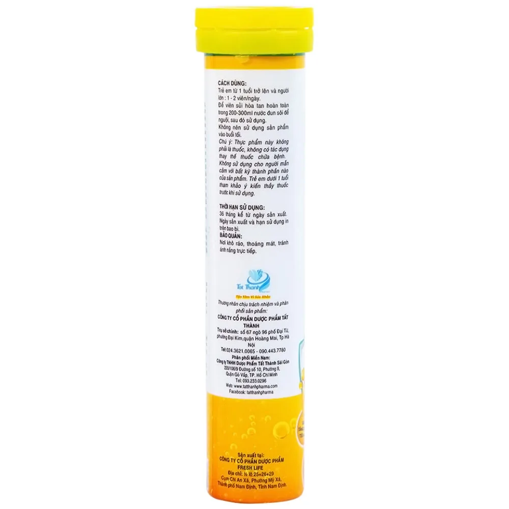 Hình ảnh Viên sủi không đường Immune++ Tất Thành tăng cường sức khỏe, nâng cao sức đề kháng cho cơ thể (20 viên)