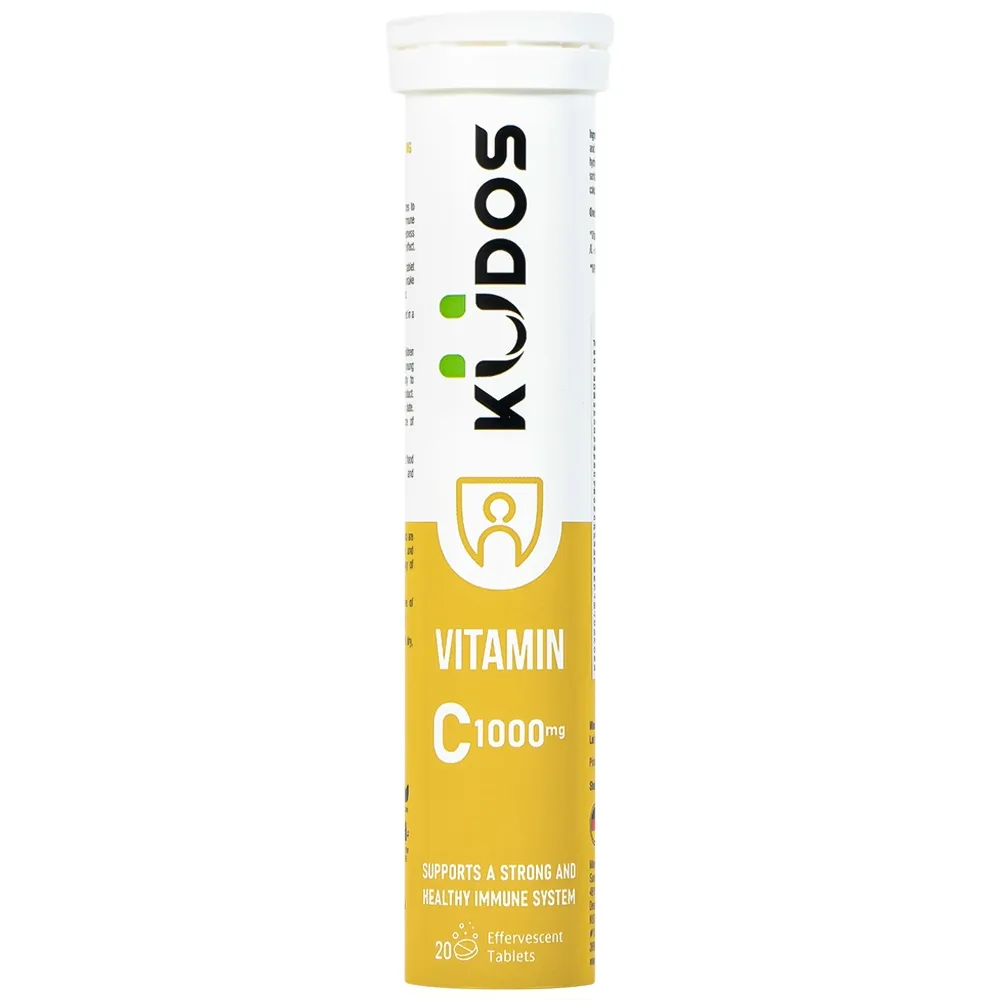 Hình ảnh Viên sủi Kudos Vitamin C 1000mg hương chanh giúp bổ sung vitamin C cho cơ thể (20 viên)