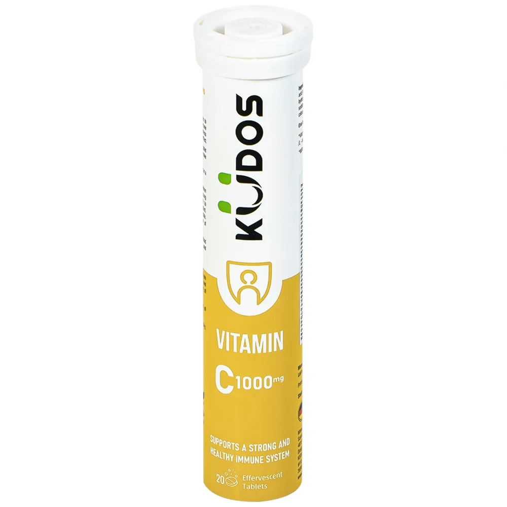 Hình ảnh Viên sủi Kudos Vitamin C 1000mg hương chanh giúp bổ sung vitamin C cho cơ thể (20 viên)