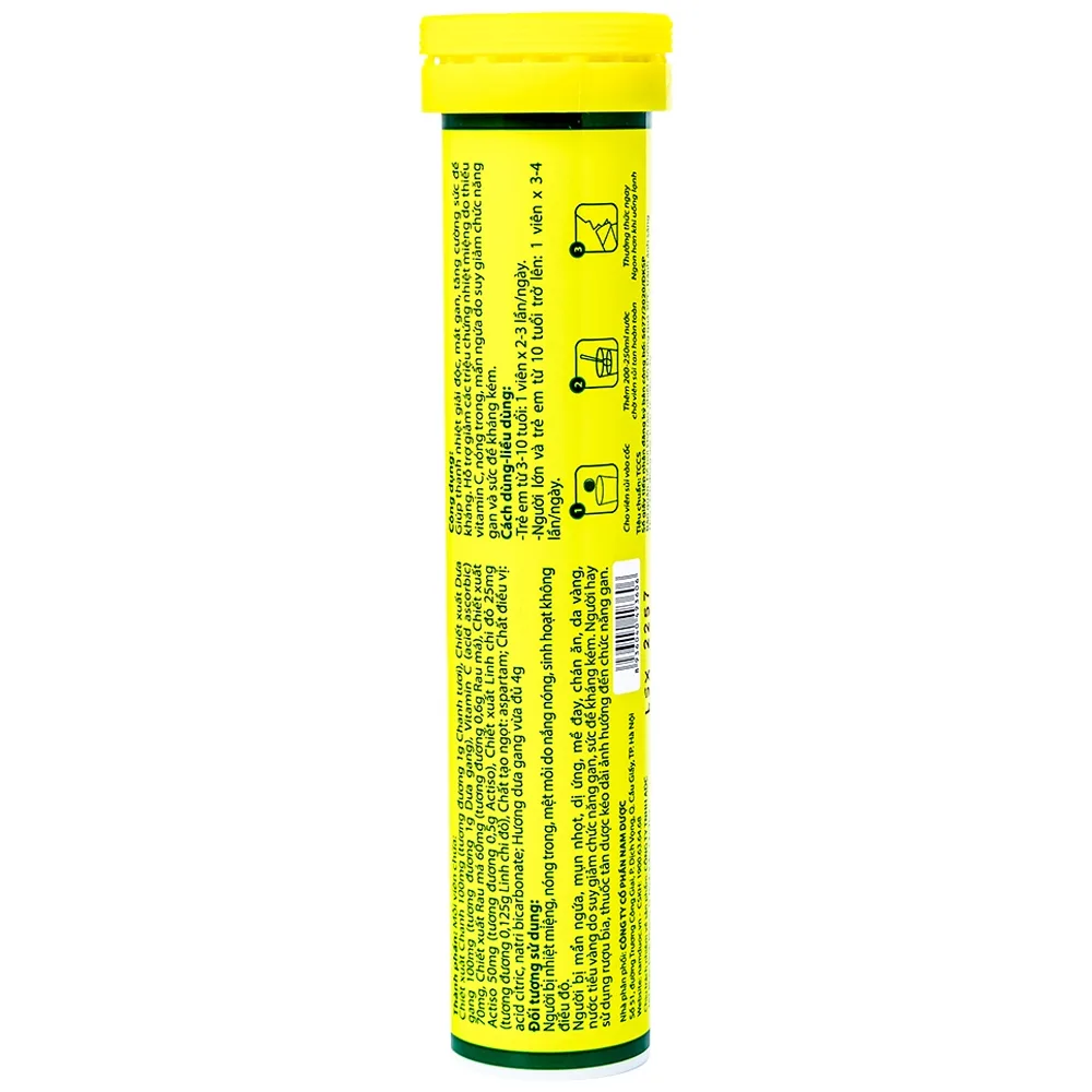 Hình ảnh Viên sủi Thanh Nhiệt Livecool Nam Dược hương dưa gang giải độc, mát gan, tăng cường sức đề kháng (16 viên)