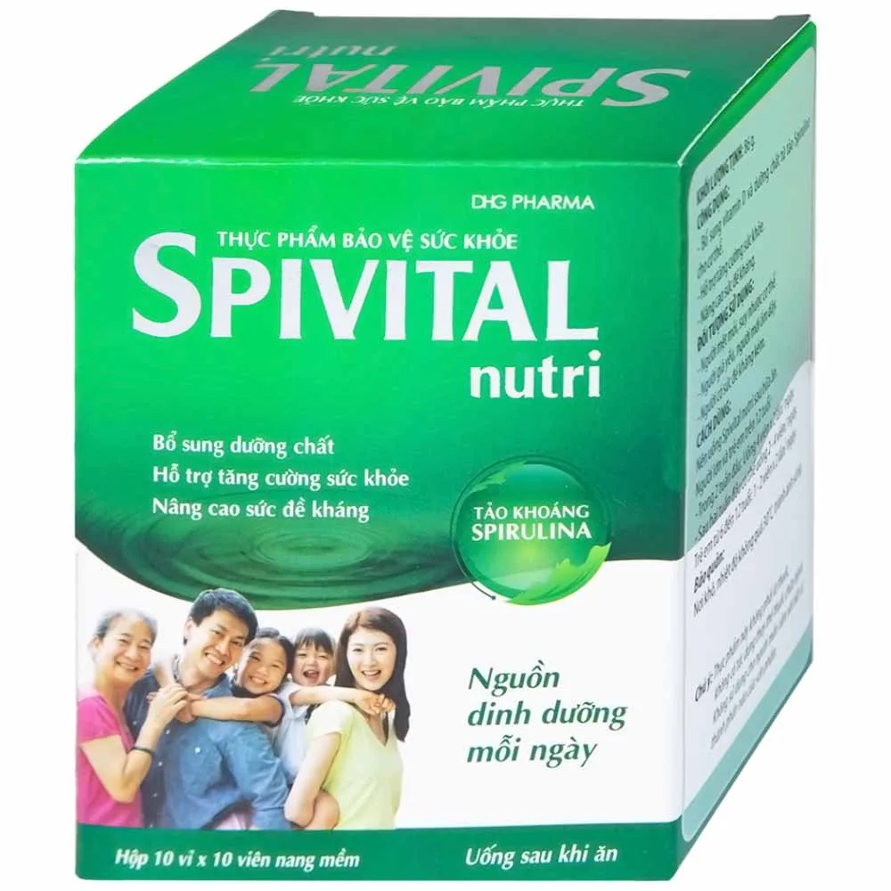 Hình ảnh Viên uống Spivital Nutri DHG bổ sung dưỡng chất, tăng cường sức khỏe (10 vỉ x 10 viên)