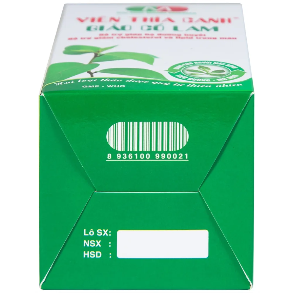 Hình ảnh Viên thìa canh Giảo Cổ Lam Đại Đức Mạnh giúp hạ đường huyết, giảm cholesterol và lipid trong máu cao (60 viên)