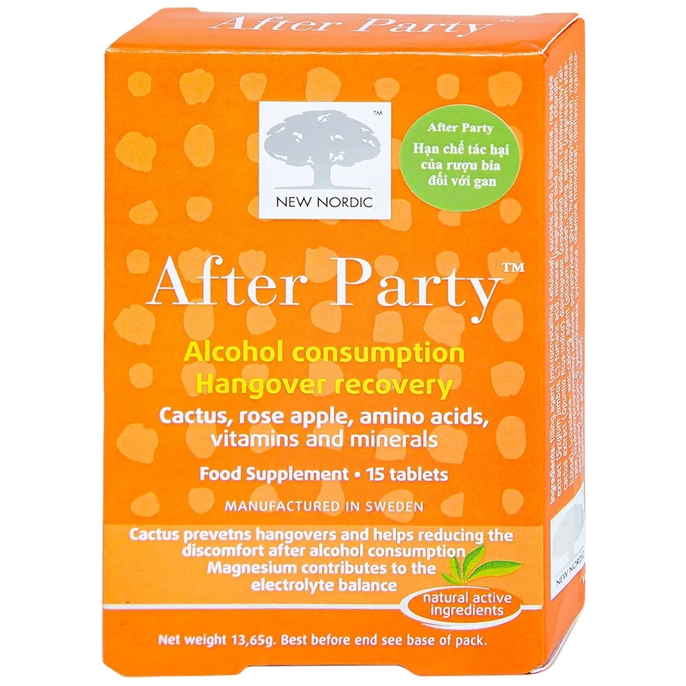 Hình ảnh Viên uống After Party New Nordic hỗ trợ tăng cường chức năng chuyển hóa của gan (1 vỉ x 15 viên)