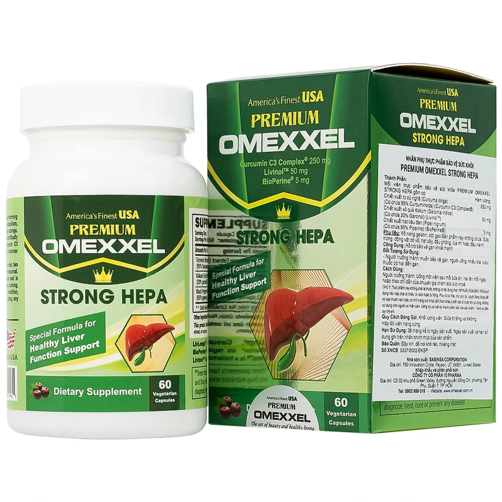 Hình ảnh Viên uống Premium Omexxel Strong Hepa hỗ trợ bảo vệ gan (60 viên)