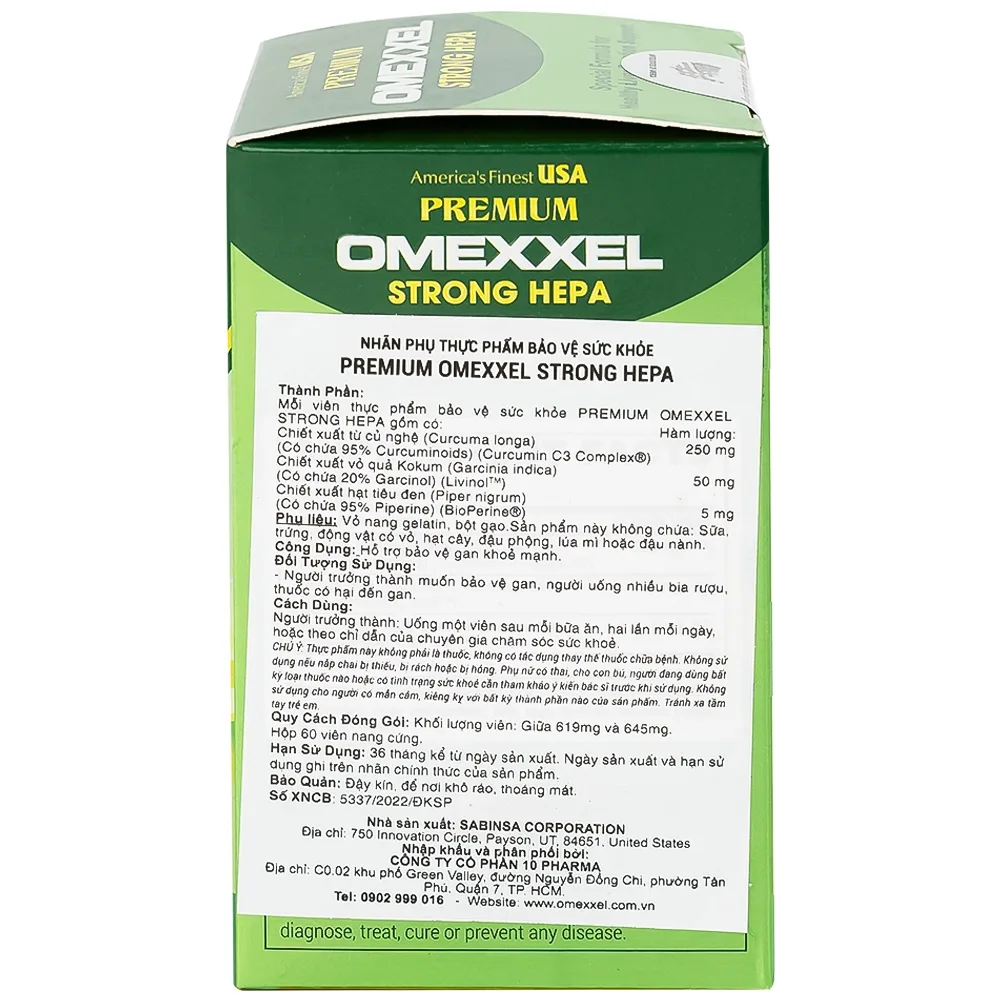 Hình ảnh Viên uống Premium Omexxel Strong Hepa hỗ trợ bảo vệ gan (60 viên)