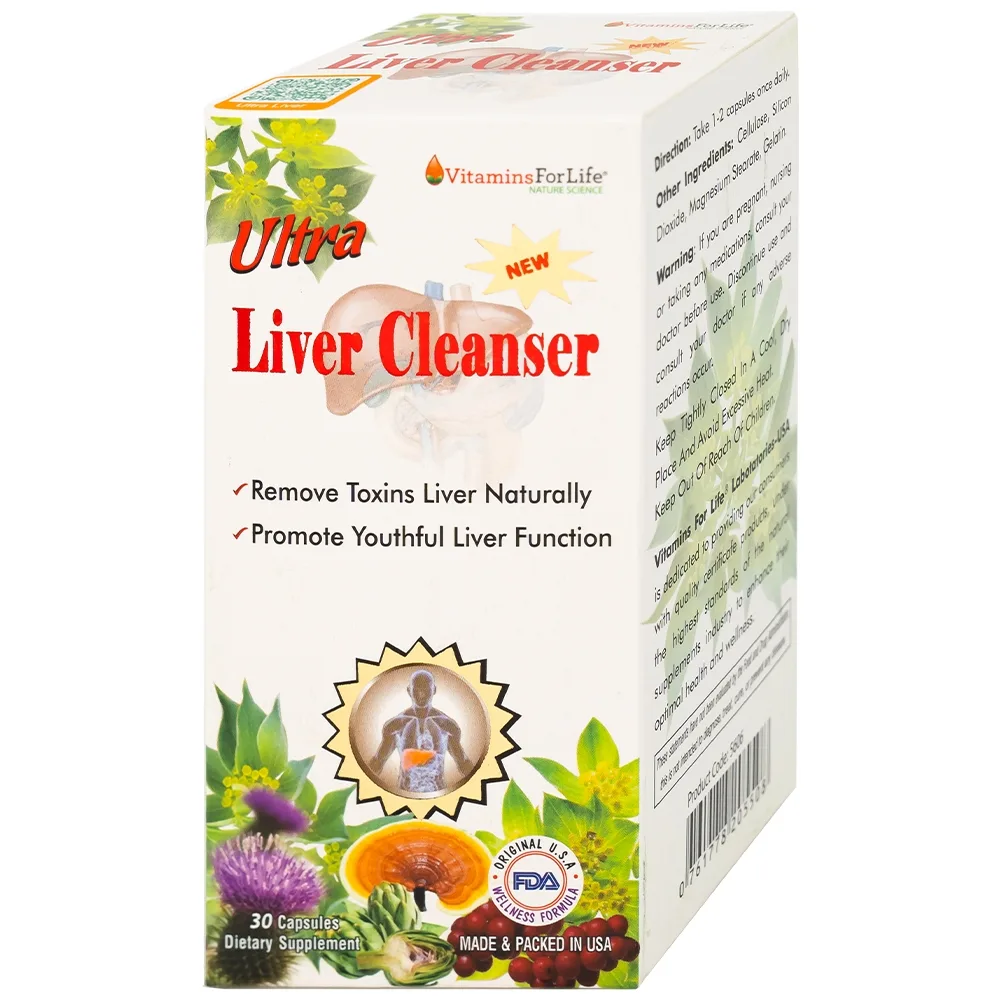 Hình ảnh Viên uống Ultra Liver Cleanser Vitamins For Life hỗ trợ giải độc gan, giúp bảo vệ gan (30 viên)