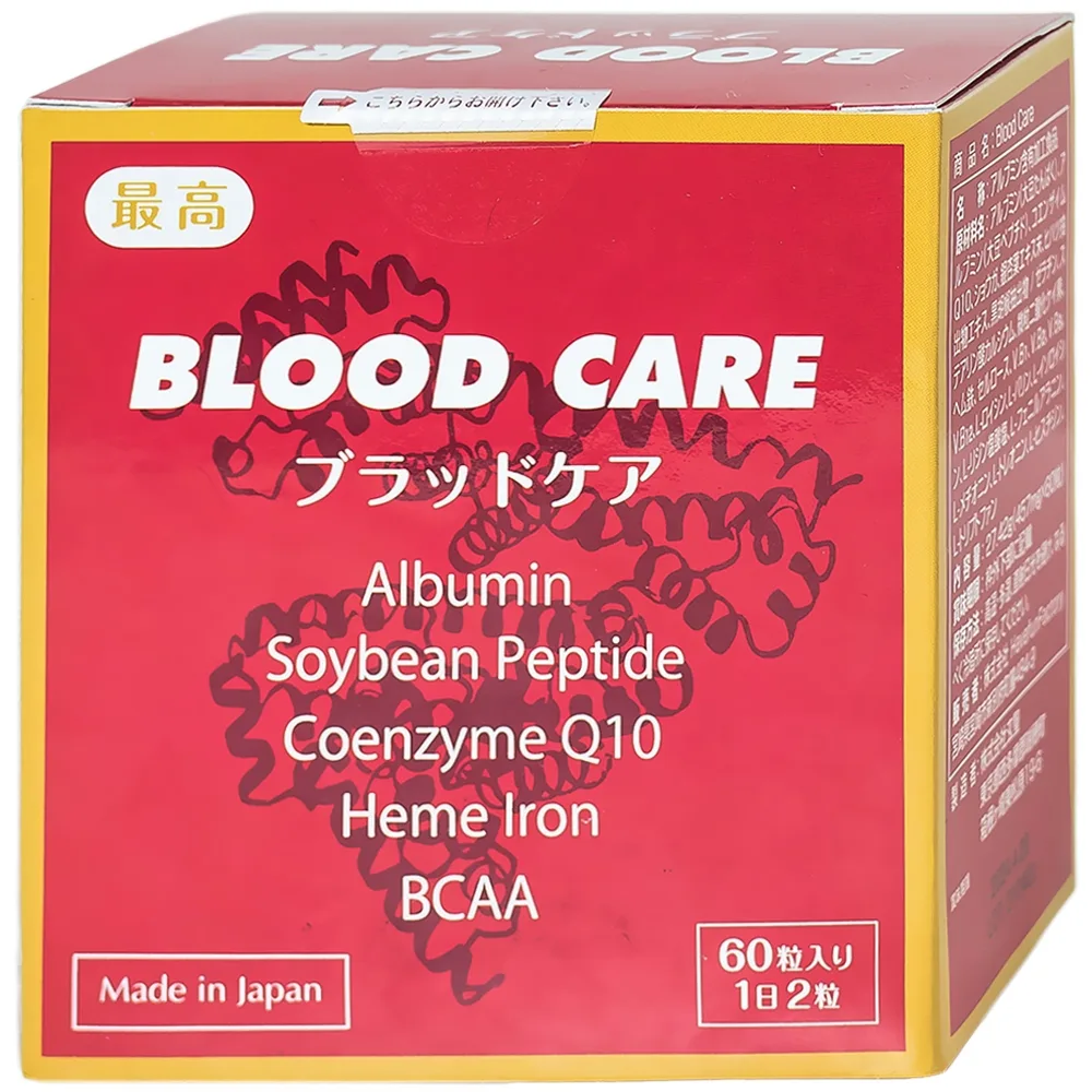 Hình ảnh Viên uống Blood Care Jpanwell hỗ trợ bổ máu, giảm nguy cơ thiếu máu do thiếu sắt (60 viên)