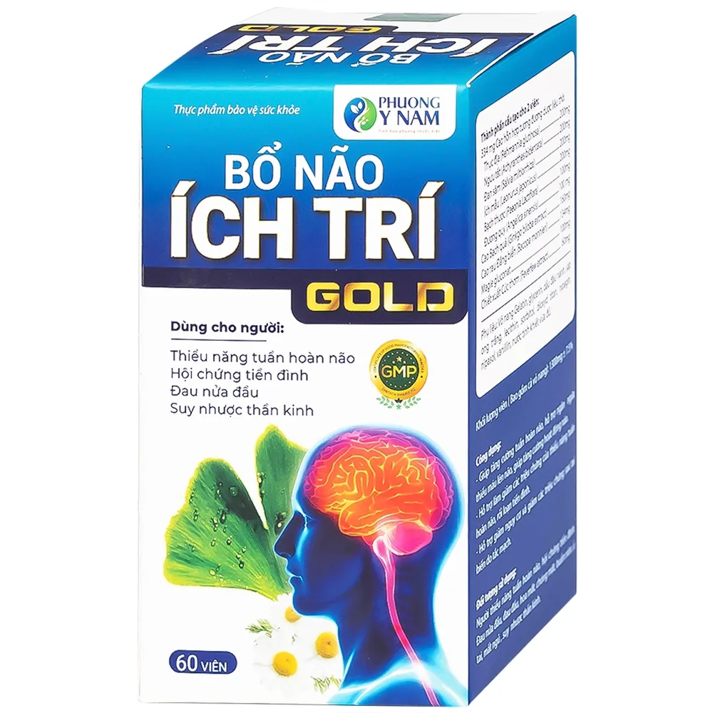 Hình ảnh Bổ Não Ích Trí Gold Tất Thành tăng cường tuần hoàn não (60 viên)