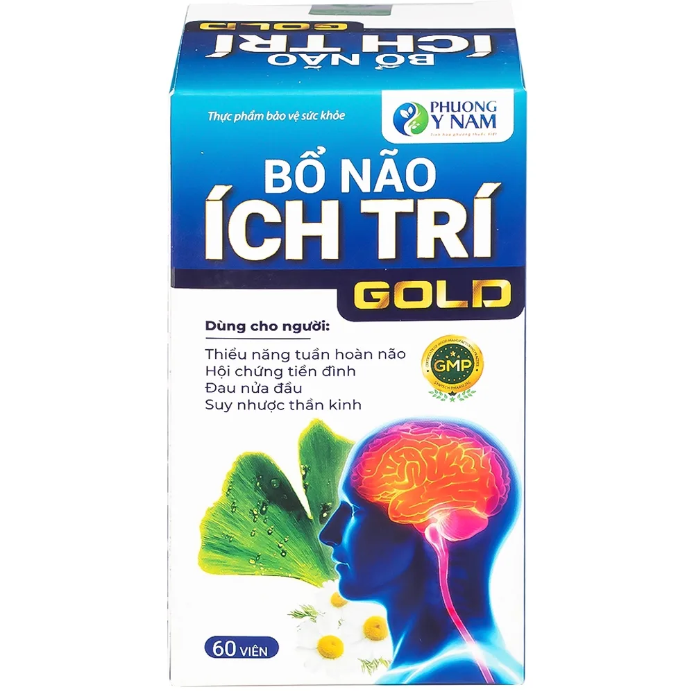 Hình ảnh Bổ Não Ích Trí Gold Tất Thành tăng cường tuần hoàn não (60 viên)