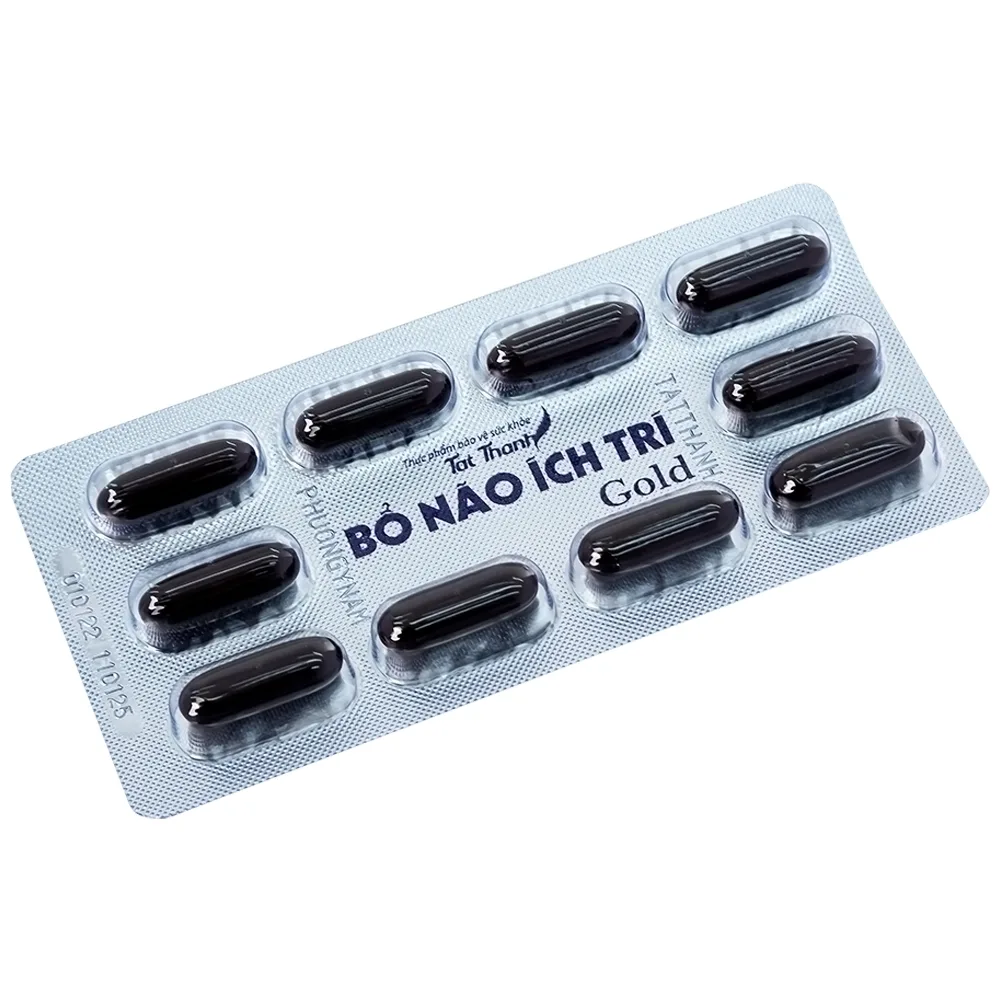 Hình ảnh Bổ não Ích Trí Gold hỗ trợ giảm triệu chứng suy giảm tuần hoàn não, đau nửa đầu (60 viên)