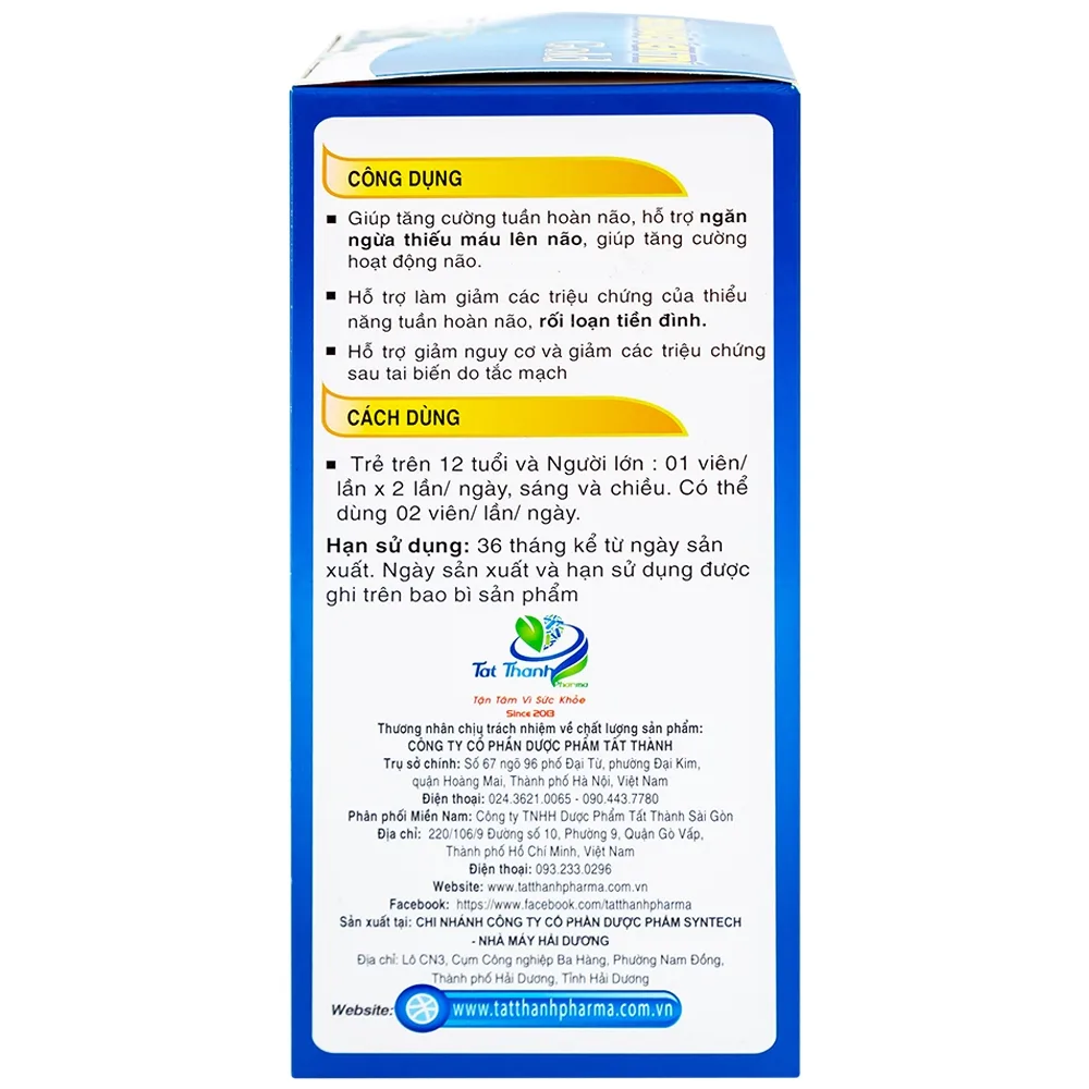Hình ảnh Bổ não Ích Trí Gold hỗ trợ giảm triệu chứng suy giảm tuần hoàn não, đau nửa đầu (60 viên)