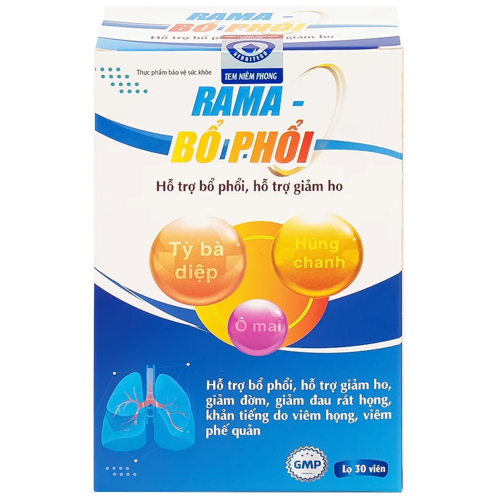 Hình ảnh Viên uống Rama Bổ Phổi hỗ trợ bổ phổi, giảm ho (30 viên)