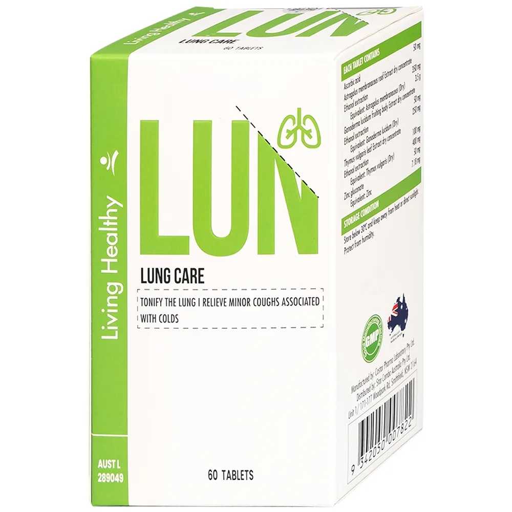 Hình ảnh Viên uống Living Healthy Lung Care hỗ trợ tăng cường sức khỏe, bổ phổi (60 viên)