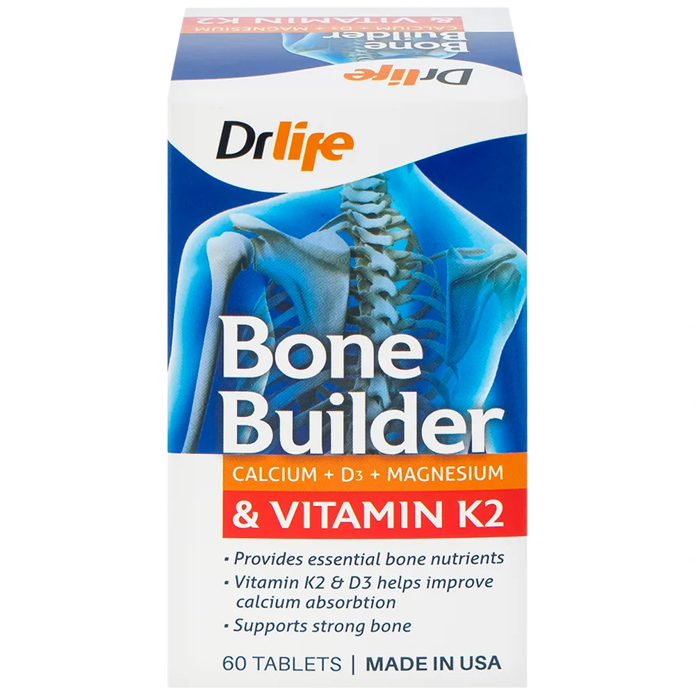 Hình ảnh Viên uống Bone Builder Drlife bổ sung canxi và vitamin cho xương (60 viên)