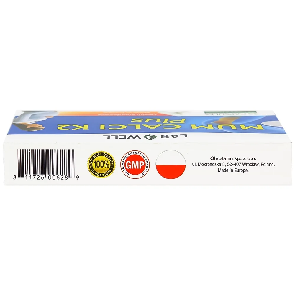 Hình ảnh Viên uống Mum Calci K2 Plus Lab Well bổ sung canxi cho phụ nữ mang thai và cho con bú (2 vỉ x 18 viên)