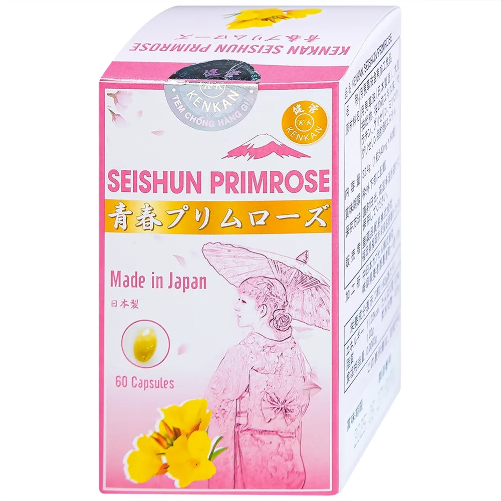 Hình ảnh Viên uống Kenkan Seishun Primrose cải thiện các triệu chứng của phụ nữ tiền mãn kinh (60 viên)