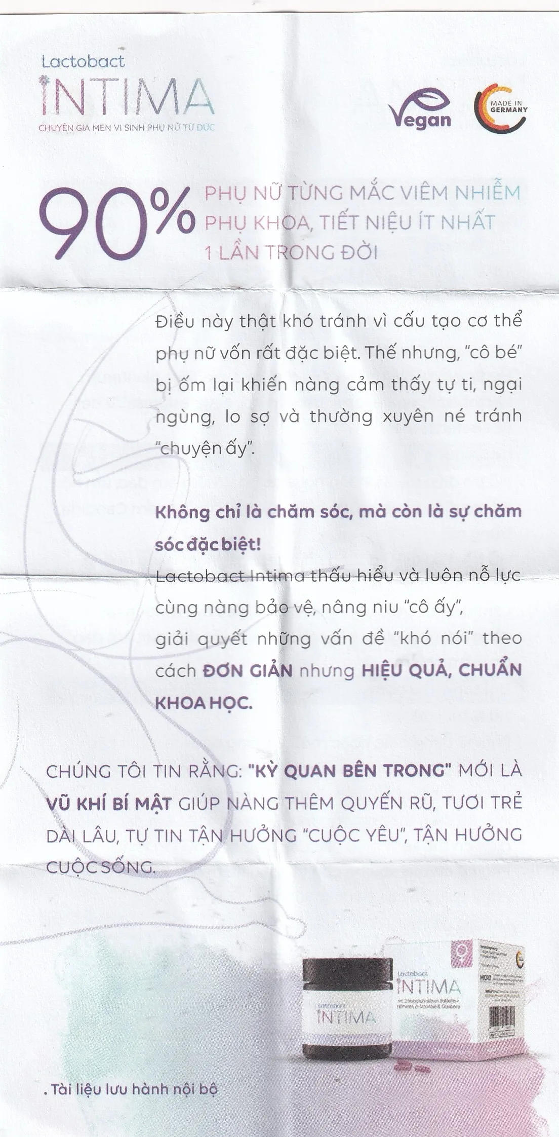 Hình ảnh Viên uống bổ sung lợi khuẩn, D-mannose, việt quất cho phụ nữ Lactobact Intima (30 viên)